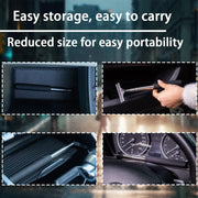 Car Rearview Mirror Wiper, Retractable Auto Glass Squeegee, Water Cleaner with Telescopic Long Rod, Portable Cleaning Tool for All Vehicles, Universal Automotive Accessories (Black)