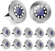 Luces Solares De Suelo, 10 Luces Led Solares Para Jardin Mejoradas Pasarela ...