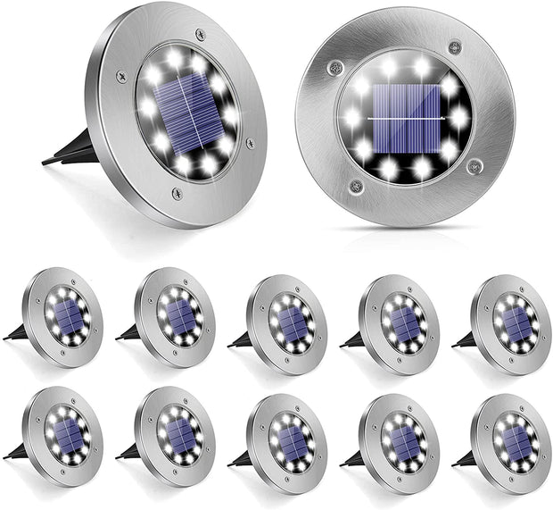 Luces Solares De Suelo, 10 Luces Led Solares Para Jardin Mejoradas Pasarela ...