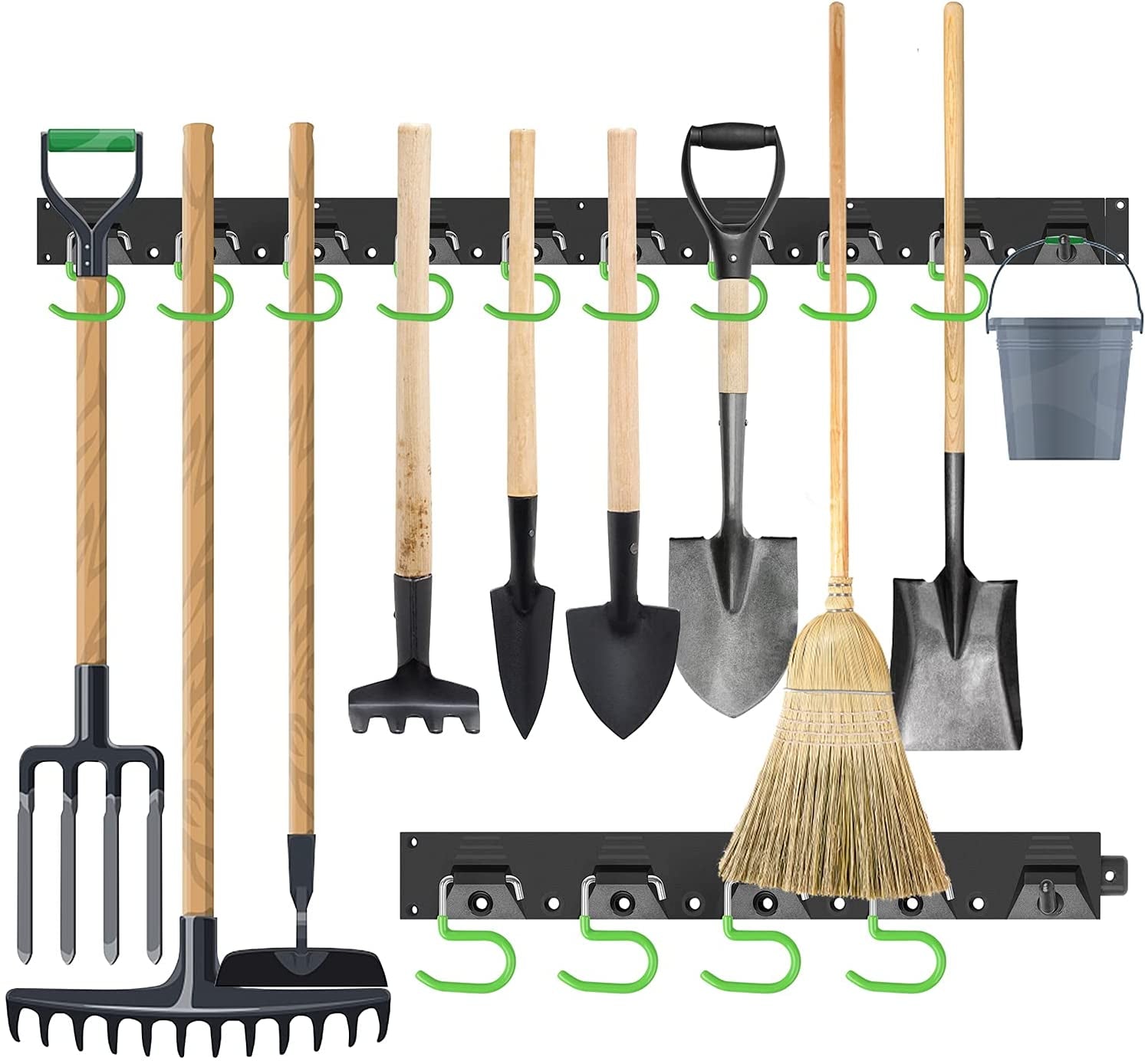 Sistema De Almacenamiento Ajustable Plastico De 64 Pulg Organizador Herramientas