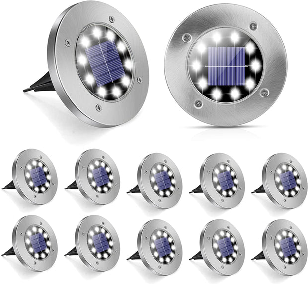Luces Solares De Suelo, 10 Luces Led Solares Para Jardin Mejoradas Pasarela ...