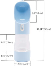 Outdoor Dog Water Bottle Dispenser - Leak Proof Pet Bottle for Dogs on the Go with Food Container Multifunctional Travel Dog Water Bottle（Blue）