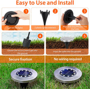 Luces Solares De Suelo, 10 Luces Led Solares Para Jardin Mejoradas Pasarela ...