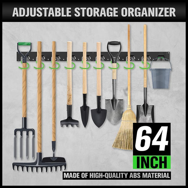 Sistema De Almacenamiento Ajustable Plastico De 64 Pulg Organizador Herramientas