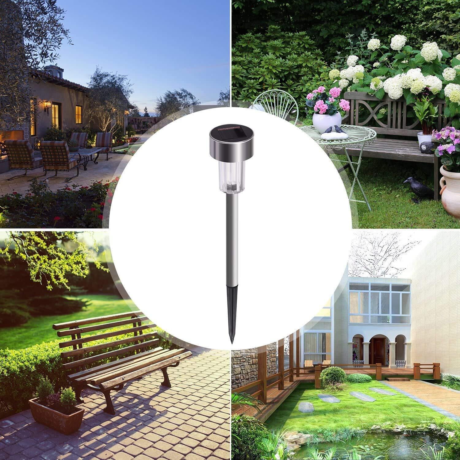 Lamparas Luces LED Solares De Antorcha Para Paisaje Exterior Jardin Impermeable