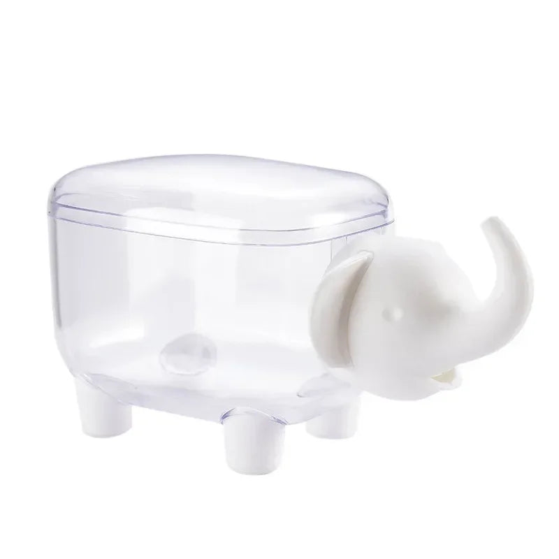 Sheep Storage Box Creative Mini Plastic Container Cotton Swab Storage Jewelry Box Household Dust-Proof Desktop Makeup Organizer