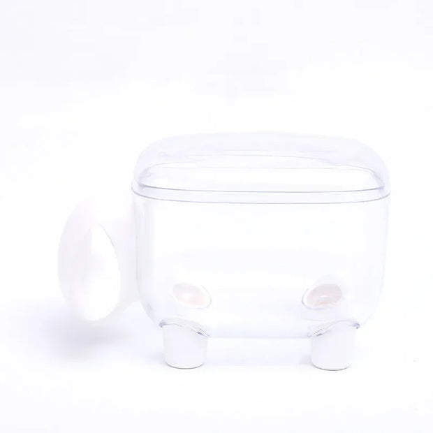 Sheep Storage Box Creative Mini Plastic Container Cotton Swab Storage Jewelry Box Household Dust-Proof Desktop Makeup Organizer